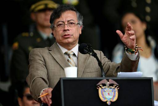 El presidente de Colombia, Gustavo Petro, conmemora el aniversario de la policía, en Bogotá, el 13 de noviembre de 2025