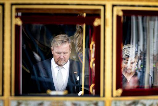 Los reyes Guillermo Alejandro y Máxima de los Países Bajos, abandonan el Palacio de Noordeinde, en la Haya, el 15 de septiembre de 2026