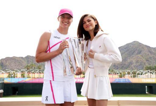 Swiatek celebra su título de Indian Wells con Zendaya
