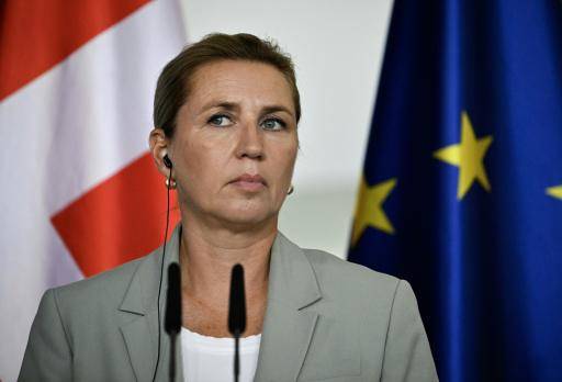 La primera ministra danesa, Mette Frederiksen, durante la rueda de prensa posterior a una reunión con sus homólogos de Alemania, Australia y Finlandia, el 27 de agosto de 2026 en Berlín