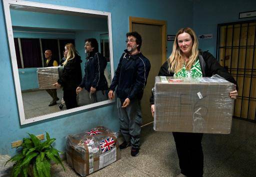 Miembros del convoy internacional «Nuestra América» llegan a La Habana con ayuda humanitaria, el 18 de marzo de 2026