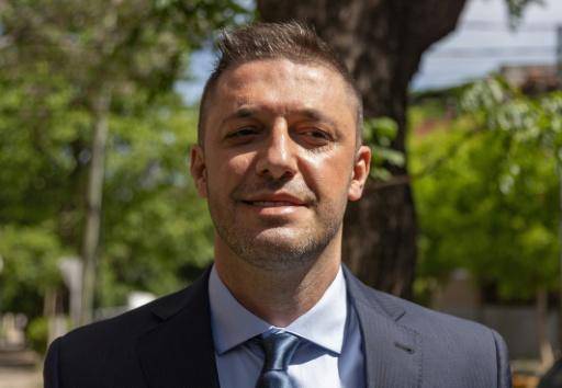 Matías Morla, exabogado de Diego Maradona, llega a la oficina de la fiscalía en San Isidro el 25 de octubre de 2021, para testificar en la investigación sobre la muerte del futbolista argentino