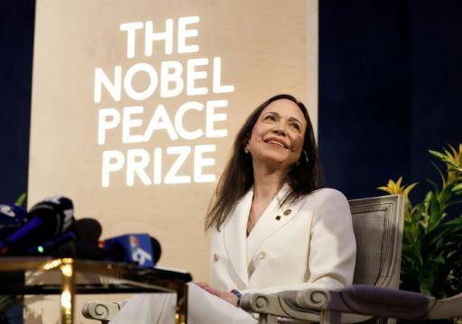La líder opositora venezolana y premio Nobel de la Paz María Corina Machado comparece en una rueda de prensa en Oslo el 11 de diciembre de 2025