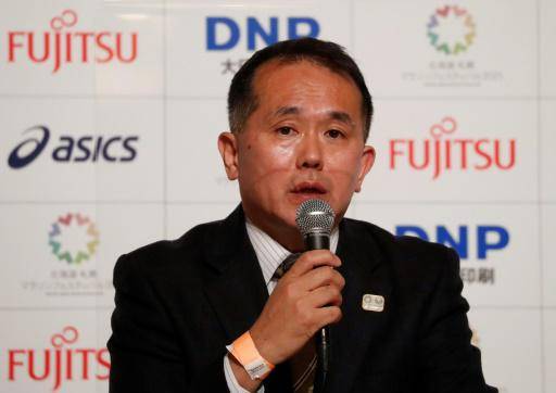 Yasuo Mori, entonces vicedirector ejecutivo de la oficina de operaciones de los Juegos Olímpicos de Tokio 2020, habla durante una rueda de prensa el 5 de mayo de 2021 en la ciudad japonesa de Sapporo