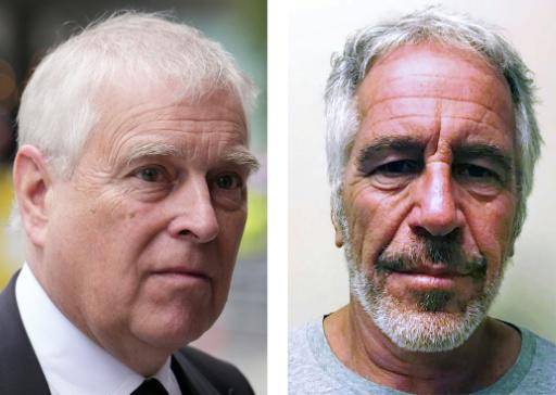 Una combinación de imágenes del expríncipe Andrés, el 16 de septiembre de 2025 en Londres; y del fallecido Jeffrey Epstein (drcha.), en una imagen difundida el 11 de julio de 2019 por el Registro de delincuentes sexuales del estado de Nueva York
