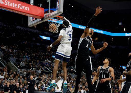 Los Spurs de Wembanyama frenan a los Timberwolves pese a recital de Edwards