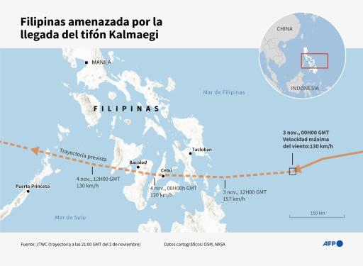 Más de 150.000 evacuados en Filipinas ante la llegada de un tifón