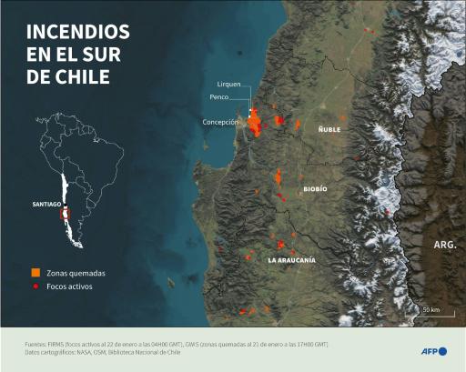 La Fiscalía anuncia la captura del principal sospechoso de los mortíferos incendios forestales en Chile