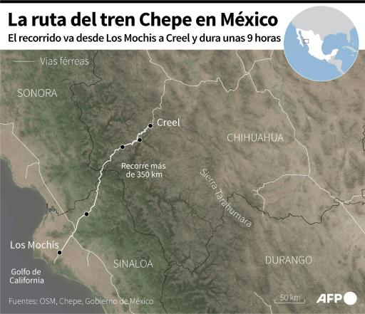 El tren de las Barrancas del Cobre en México atrae a turistas intrépidos