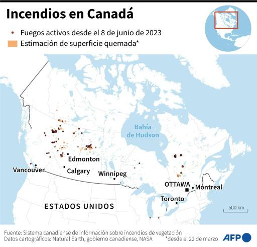 El humo de los incendios forestales en Canadá alcanza EEUU y hasta Noruega