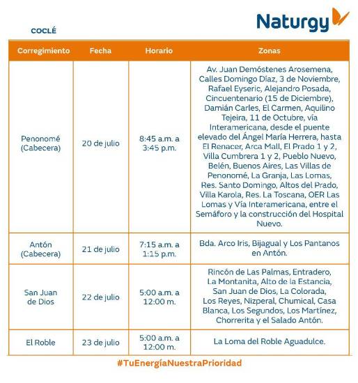 $!AVISO IMPORTANTE: Trabajos de mantenimiento en la red eléctrica del 20 al 26 de julio de 2026