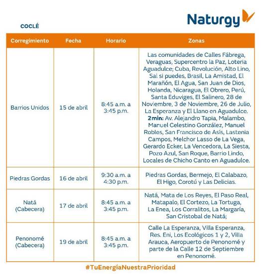 $!AVISO IMPORTANTE: Trabajos de mantenimiento en la red eléctrica del 13 al 19 de abril de 2026