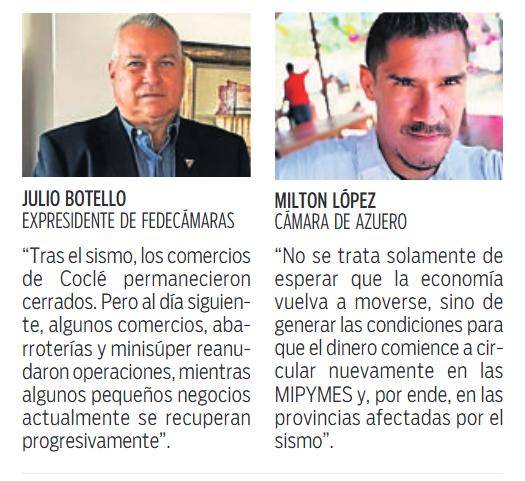 $!Impulsan apoyo financiero en negocios afectados por el sismo en las provincias