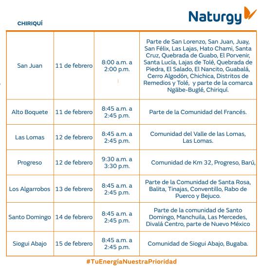 $!AVISO IMPORTANTE: Trabajos de mantenimiento en la red eléctrica del 9 al 15 de febrero de 2026