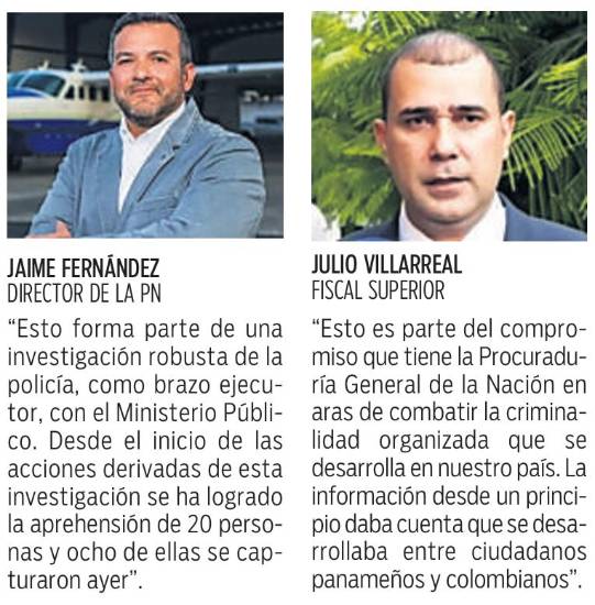 $!Red de narcotraficantes es desmantelada en Panamá Oeste