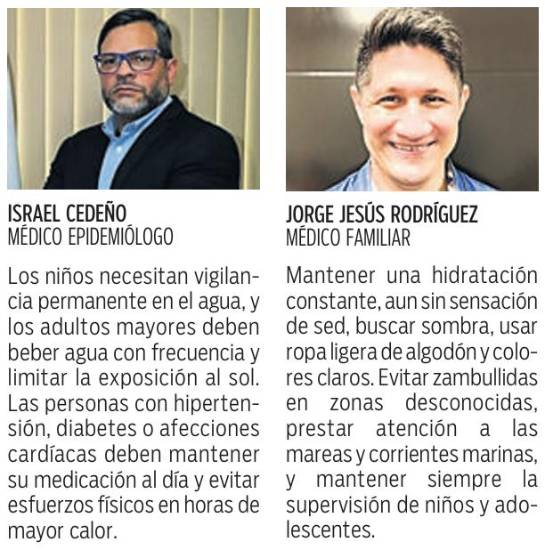 $!Insolación y deshidratación, riesgos durante el verano