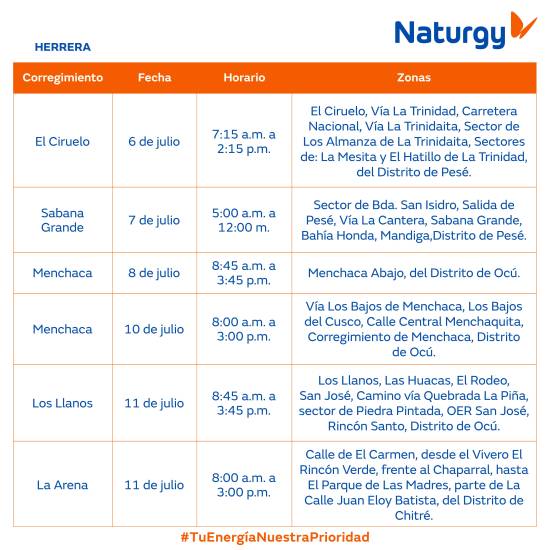$!AVISO IMPORTANTE: Trabajos de mantenimiento en la red eléctrica del 6 al12 de julio de 2026