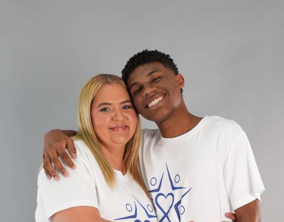 Cortesía | Amael Domínguez y su tutora Gloria Arosemena.