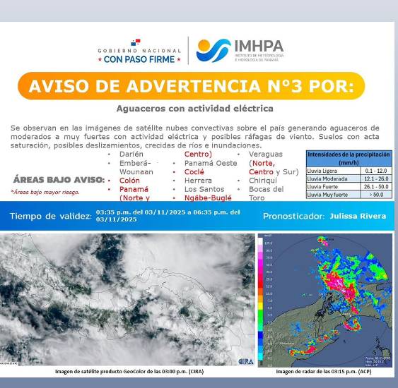 Inundaciones y deslizamientos de tierra por lluvias en Colón
