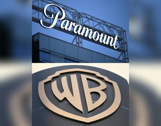 AFP | Los logos de las productoras de Hollywood Warner Bros. y Paramount.
