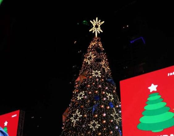 ML | Arbolito de Navidad de la Alcaldía de Panamá durante diciembre de 2024.