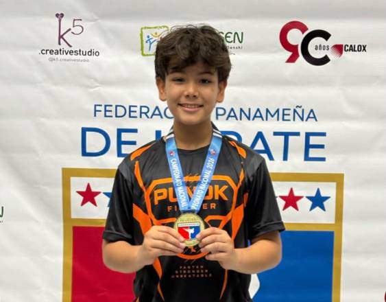 Cortesía | El atleta Felipe Sepe en un evento de karate en Panamá.