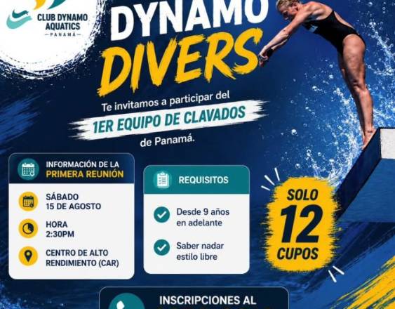 Cortesía | Flyer de convocatoria de @Dinamoacuáticopanamá.
