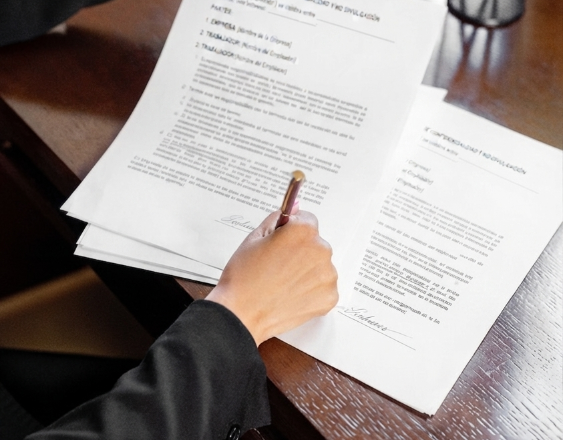 IA | Una persona firma una guía para cargos públicos.