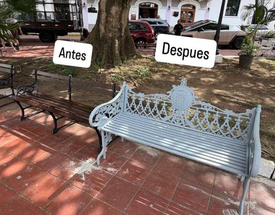 Inicia reemplazo de bancas del Casco Antiguo