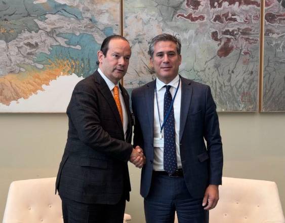 Canciller Martínez-Acha Vásquez acuerda agenda de trabajo con su homólogo de Costa Rica, Manuel Tovar