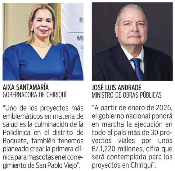 $!Chiriquí, en los planes de inversión pública en 2026