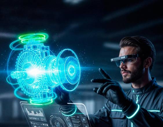 Freepik | Un hombre se desempeña como ingeniero de Machine Learning y diseña un modelo complejo por medio de la tecnología.