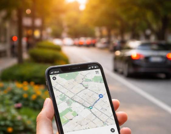 Imagen generada por IA | Una persona solicitando el servicio de Uber desde la app en su celular.