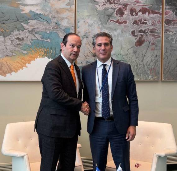 Canciller Martínez-Acha Vásquez acuerda agenda de trabajo con su homólogo de Costa Rica, Manuel Tovar