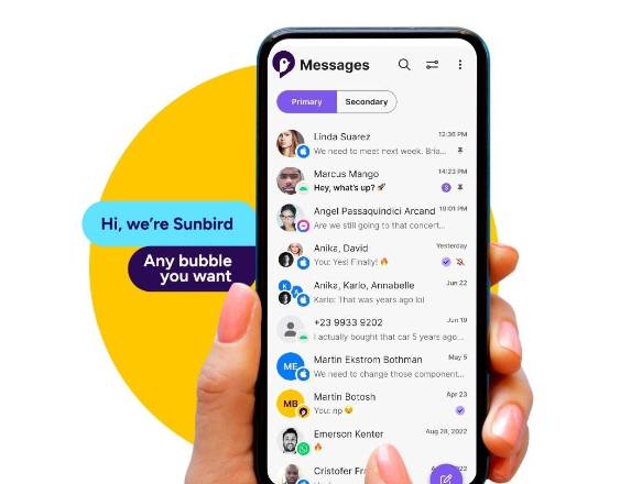 La nueva aplicación de Sunbird.
