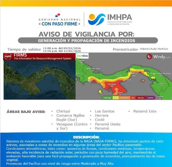 $!Autoridades emiten aviso de vigilancia por posibles incendios