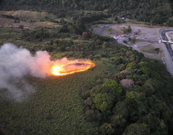 ML | Un gran incendio de masa vegetal.