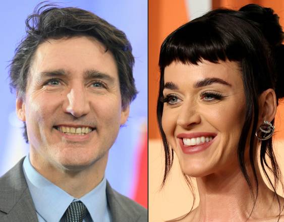 AFP | El primer ministro canadiense Justin Trudeau y la cantante estadounidense Katy Perry.