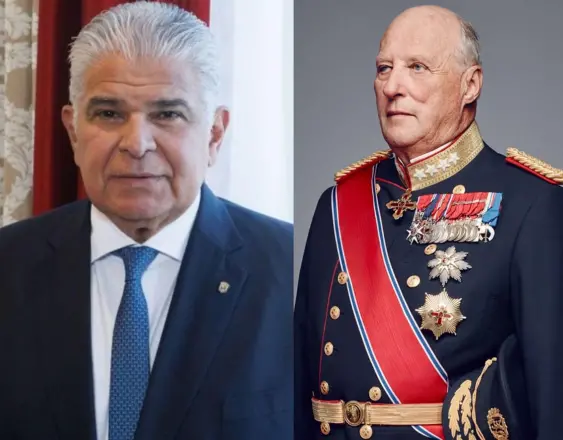 ML | El presidente de Panamá José Raúl Mulino y el rey Harald V de Noruega.