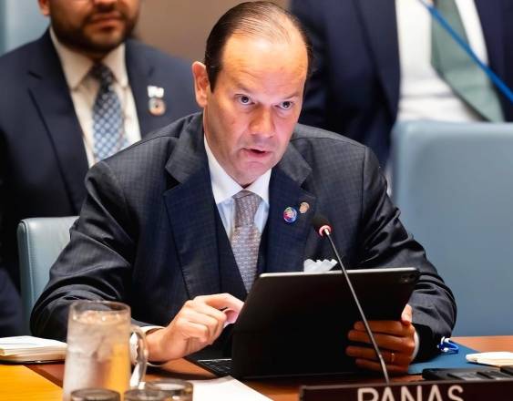 Cortesía | El canciller de Panamá Javier Martínez-Acha en la reunión del Consejo de Seguridad de las Naciones Unidas.