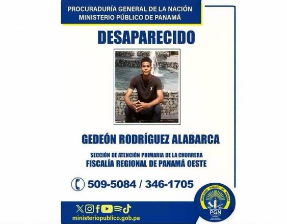 Cortesía | Parte de la información que ofrece el Ministrio Público del desaparecido.