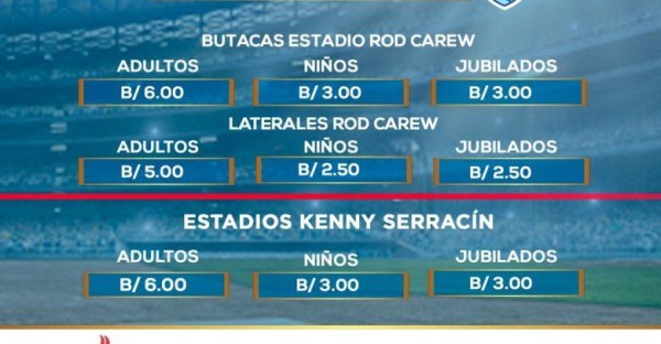 Precios oficiales para la Serie Final