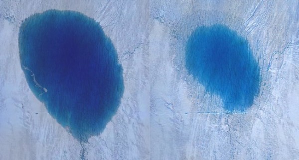 Científicos observan cómo un lago se vacía en unas horas en Groenlandia