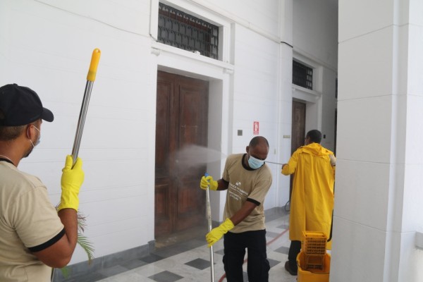 MiCultura inicia proceso de limpieza y sanitización de oficinas