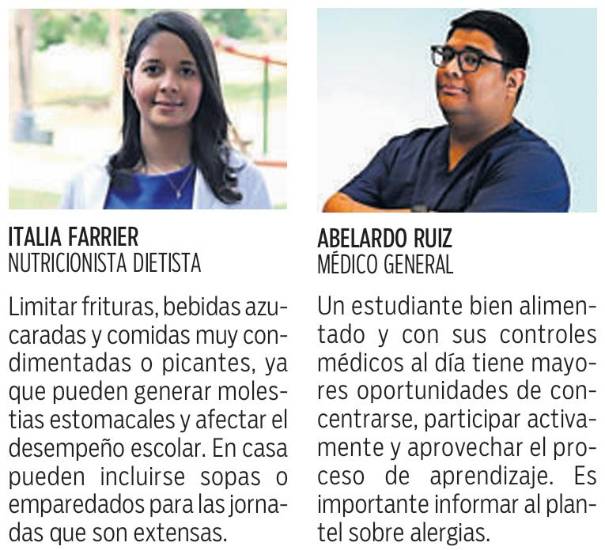 $!Nutrición y chequeos médicos, claves escolares