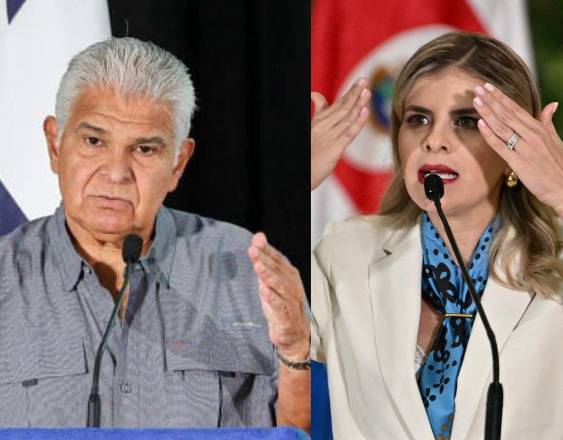 ML | El presidente panameño, José Raúl Mulino y la mandataria, Laura Fernández.