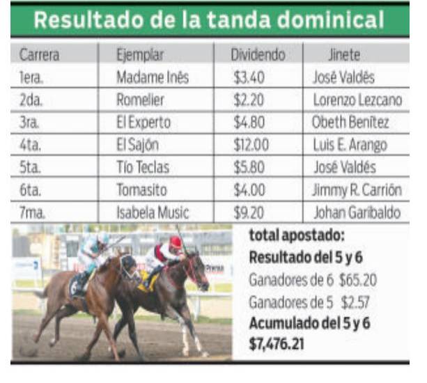 $!Tomasito con sólida victoria en el Premio Carlos Espino Guanti