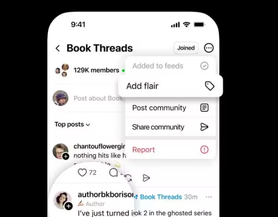 Nueva función de etiquetas de estilo en Threads.