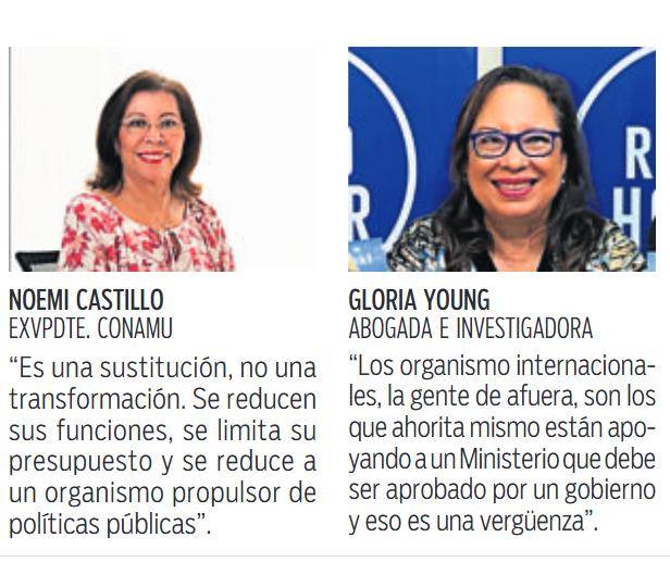 $!Cambio del Ministerio de la Mujer a instituto sigue en pausa en la Asamblea