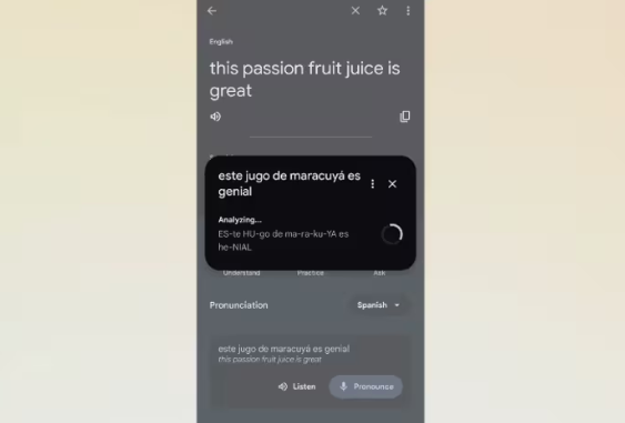 La práctica de la pronunciación en Traductor.